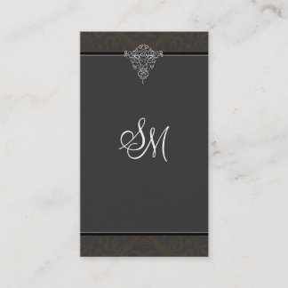 Accounting Business Card - Victorian Monogram