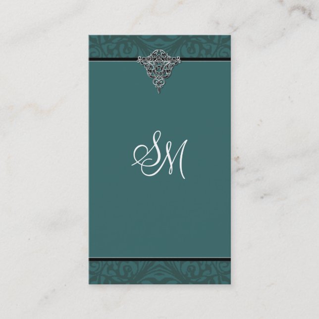 Accounting Business Card -  Victorian Monogram (Front)
