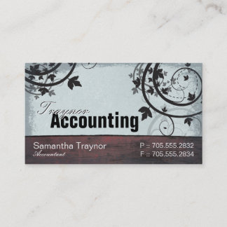 Accounting Business Card - Vintage Barn Board