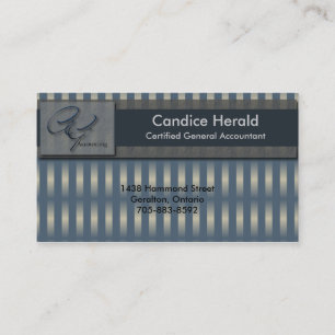 Accounting Business Card - Wavy Stripes