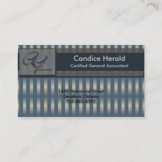 Accounting Business Card - Wavy Stripes