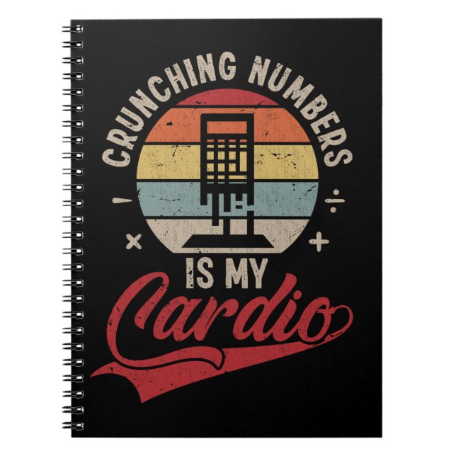 Accounting Calculator Humour CPA Bookkeeping Notebook (Front)
