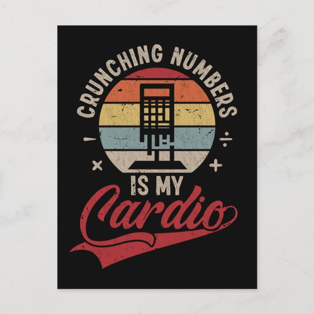 Accounting Calculator Humour CPA Bookkeeping Postcard (Front)