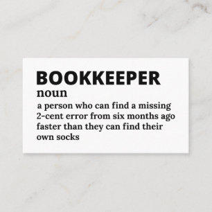 Accounting Clerk - Funny Definition Business Card