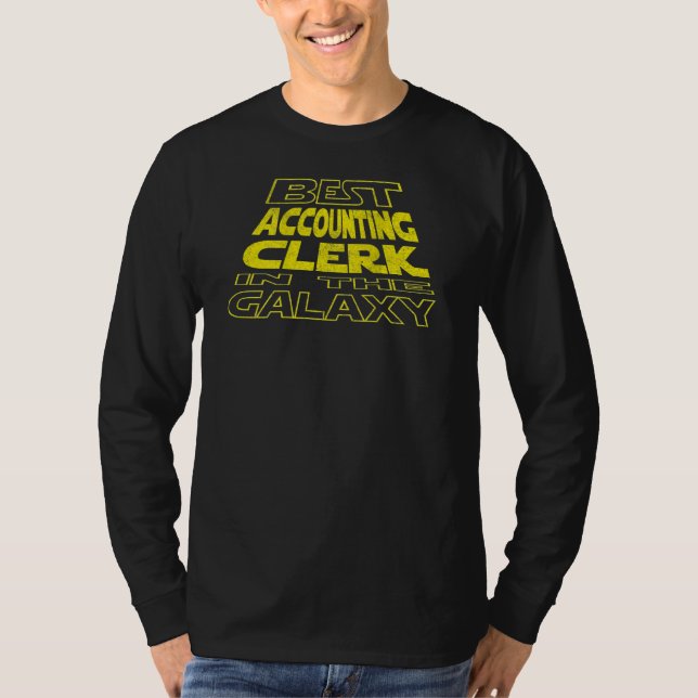 Accounting Clerk  Space Backside Design T-Shirt (Front)