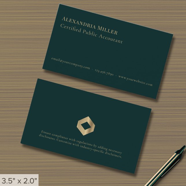 Accounting Finance Business Cards with Disclosure (Creator Uploaded)