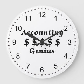 Accounting Genius Large Clock