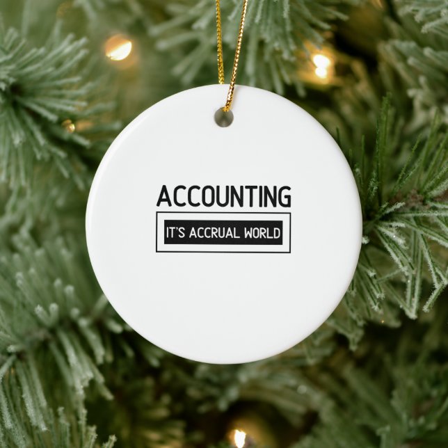 Accounting it's accrual world ceramic tree decoration (Tree)