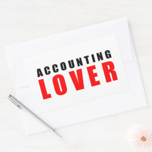 Accounting lover rectangular sticker