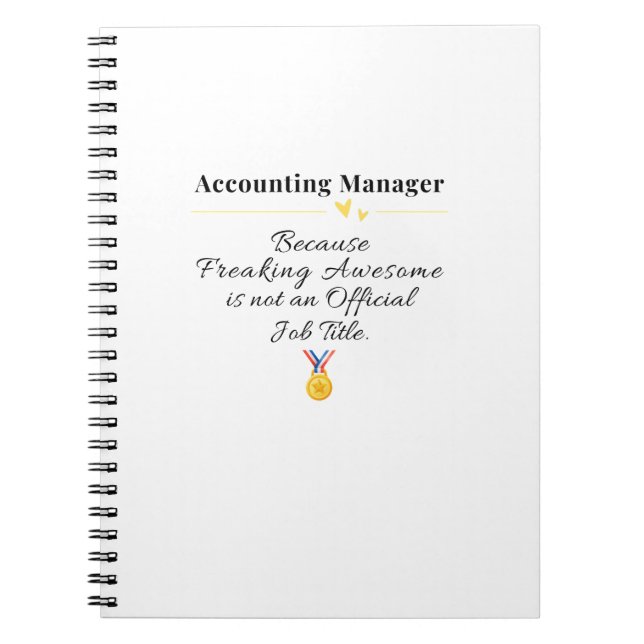 Accounting Manager Notebook (Front)