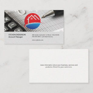 Accounting Money Management Financial Business Card