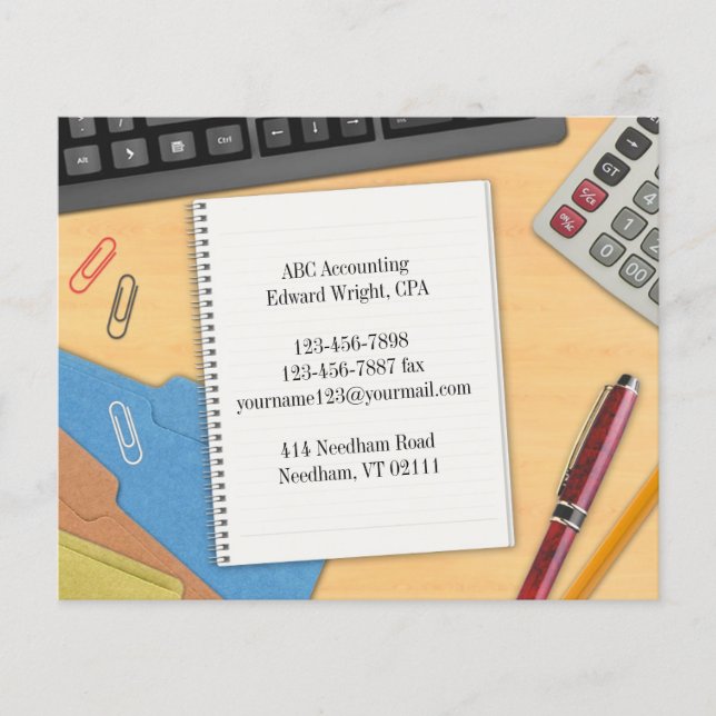 Accounting Office Work Desk  Flyer (Front)