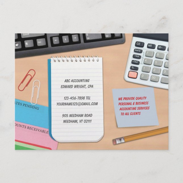 Accounting Postcard (Front)