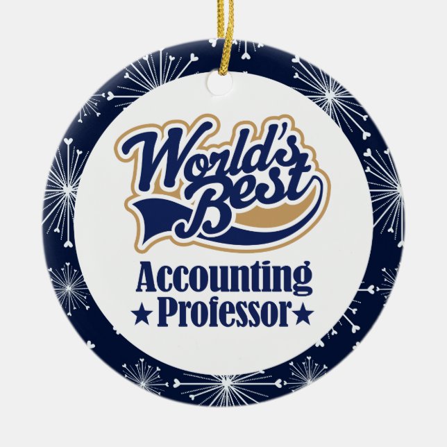 Accounting Professor Gift Ornament (Front)