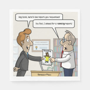 Accounting Ranking Report Punny Party Napkins