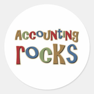 Accounting Rocks Classic Round Sticker