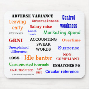 ACCOUNTING SWEAR WORDS Funny Annoying Accountant Mouse Pad