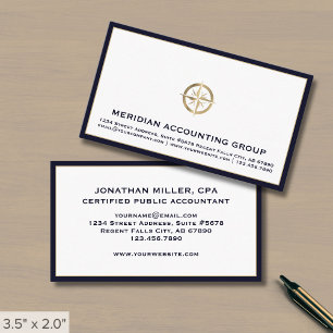 Accounting Tax Advisor Simple Professional Business Card