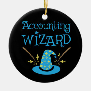 Accounting Wizard Accountant CPA Ceramic Tree Decoration