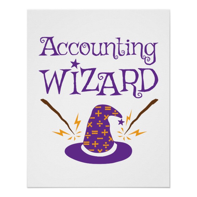 Accounting Wizard CPA Certified Public Accountant Poster (Front)