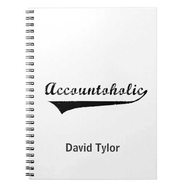 Accountoholic Spiral Notebook (Front)