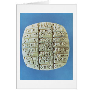 Accounts Table with cuneiform script, c.2400 BC (t