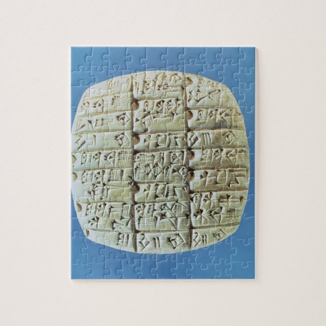 Accounts Table with cuneiform script, c.2400 BC (t Jigsaw Puzzle (Vertical)