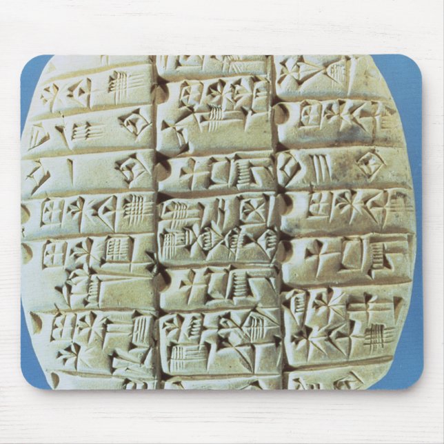 Accounts Table with cuneiform script, c.2400 BC (t Mouse Pad (Front)