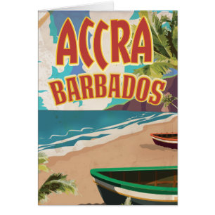 Accra Barbados travel poster