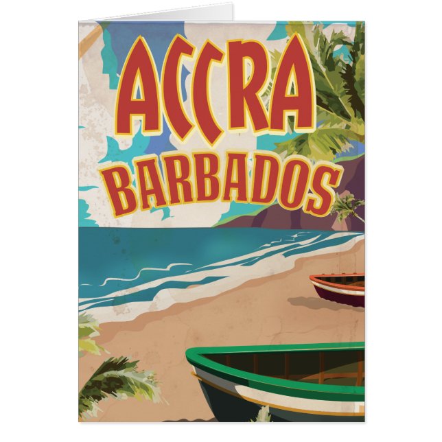 Accra Barbados travel poster (Front)