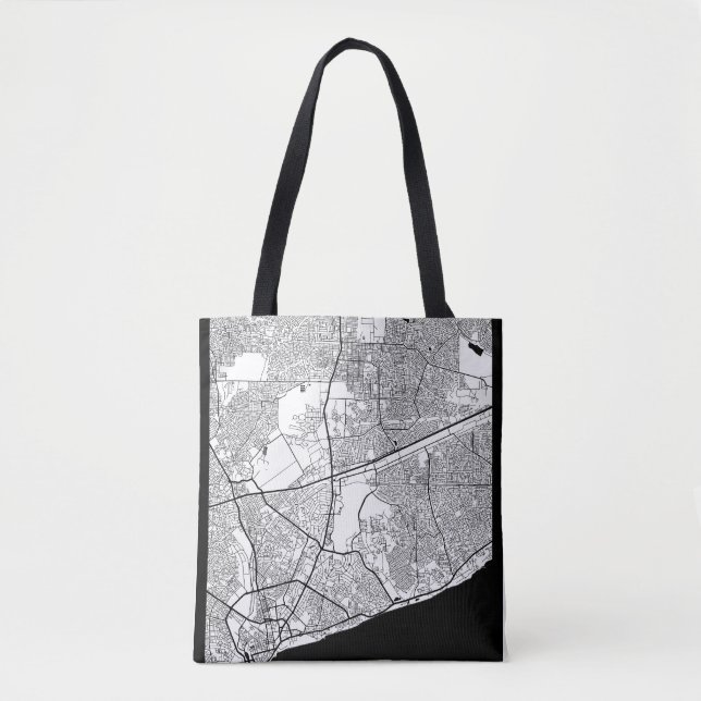 Accra Ghana Map Tote Bag (Front)