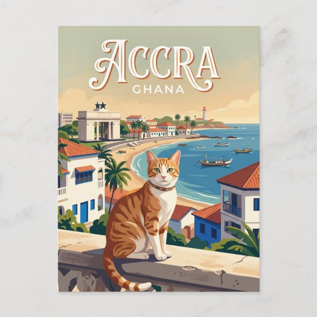 Accra Ghana Postcard (Front)
