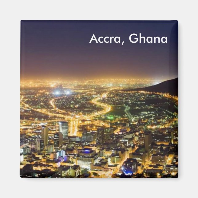 Accra, Ghana Themed Magnets (Front)