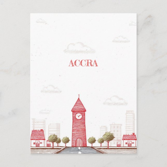 Accra Ghana Travel Postcard (Front)