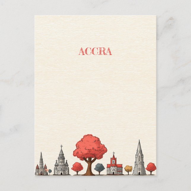 Accra Ghana Travel Postcard (Front)