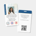 Accreditation Notary Public Photo QR Code ID Blue