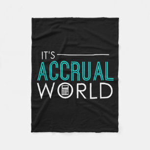 Accrual world funny accounting &amp; accountant cp fleece blanket