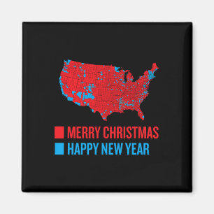 Accurate Election Map Merry Christmas Happy New Ye Magnet