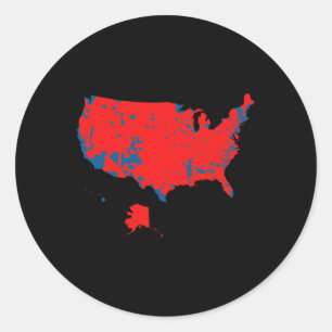 Accurate Map Of 2024 Election Results Classic Round Sticker