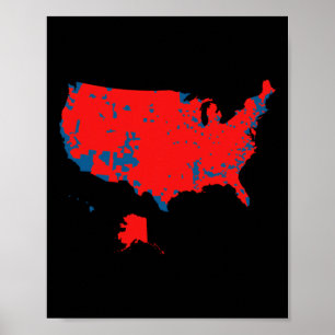 Accurate Map Of 2024 Election Results  Poster