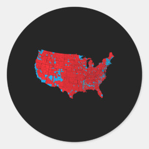 Accurate Map Of 2024 Election Results Trump Mega  Classic Round Sticker