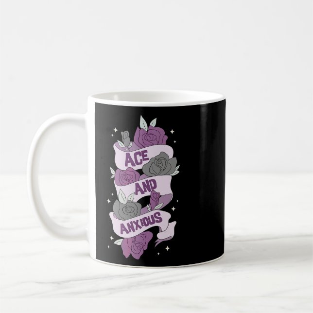Ace And Anxious Asexuality Ace Pride Lgbtq  Coffee Mug (Left)