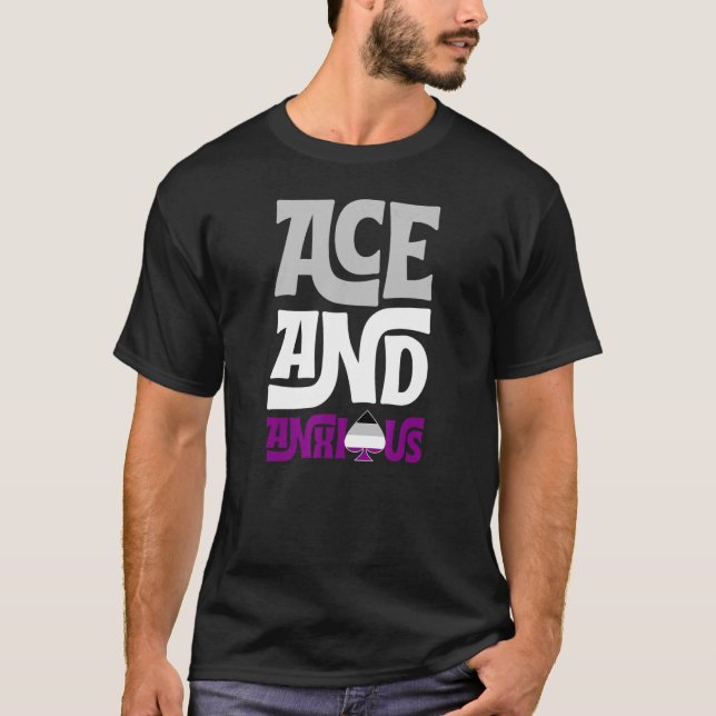 Ace And Anxious  Trendy Asexual Pride Stuff Aesthe T-Shirt (Front)