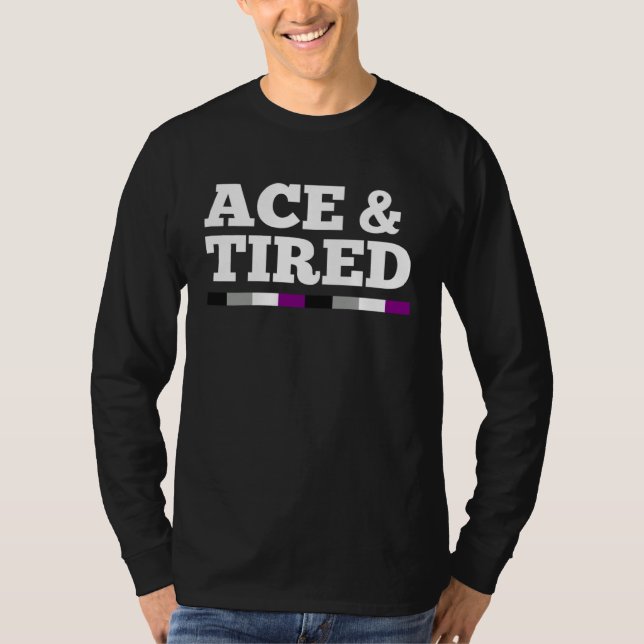 Ace And Tired Asexual Pride Flag Minimalist Style T-Shirt (Front)