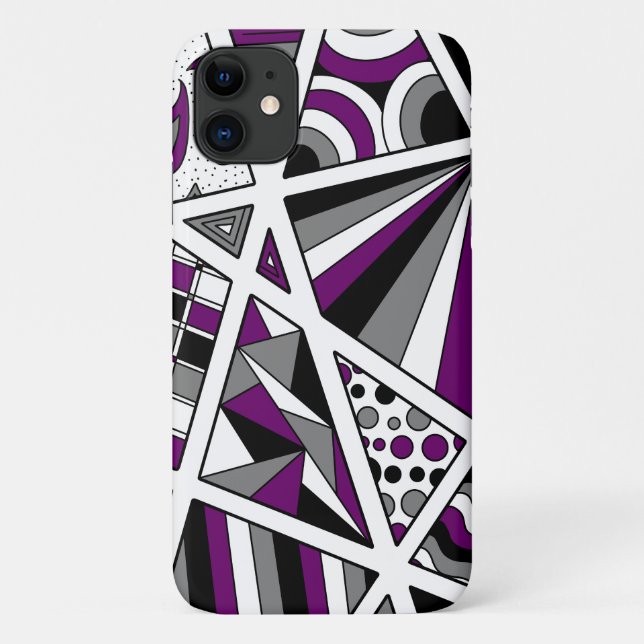 Ace Asexual Pride Zen Doodle Case-Mate iPhone Case (Back)