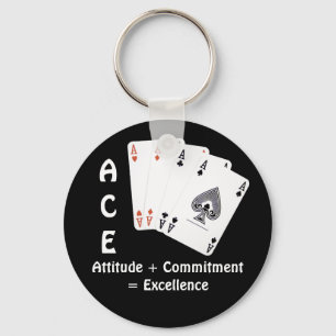 ACE Attitude + Commitment = Excellence Key Ring