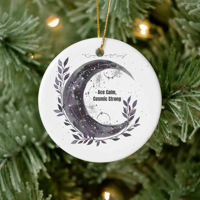Ace Calm Cosmic Strong – Asexual Pride LGBTQ Ceramic Tree Decoration (Tree)