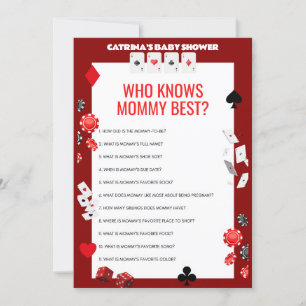 Ace Casino Baby Shower - Editable Name, 5x7 Invitation