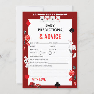 Ace Casino Baby Shower - Editable Name, 5x7 Invitation