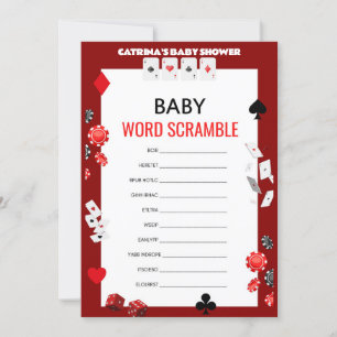 Ace Casino Baby Shower - Editable Name, 5x7 Invitation